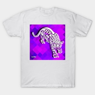 wild tiger in mandala ecopop jungle art T-Shirt